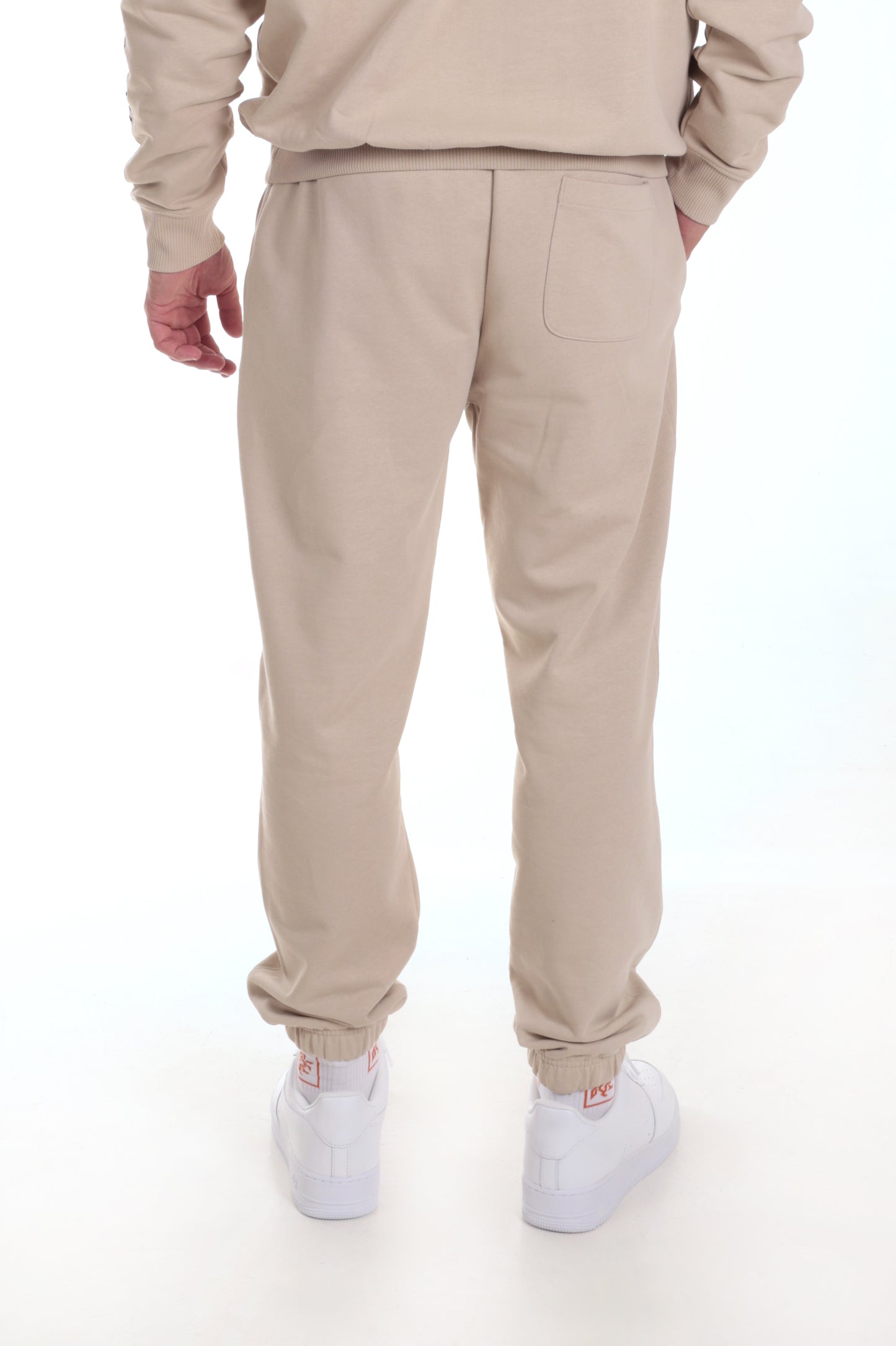 Men's Ivory Sweatpants Black Logo