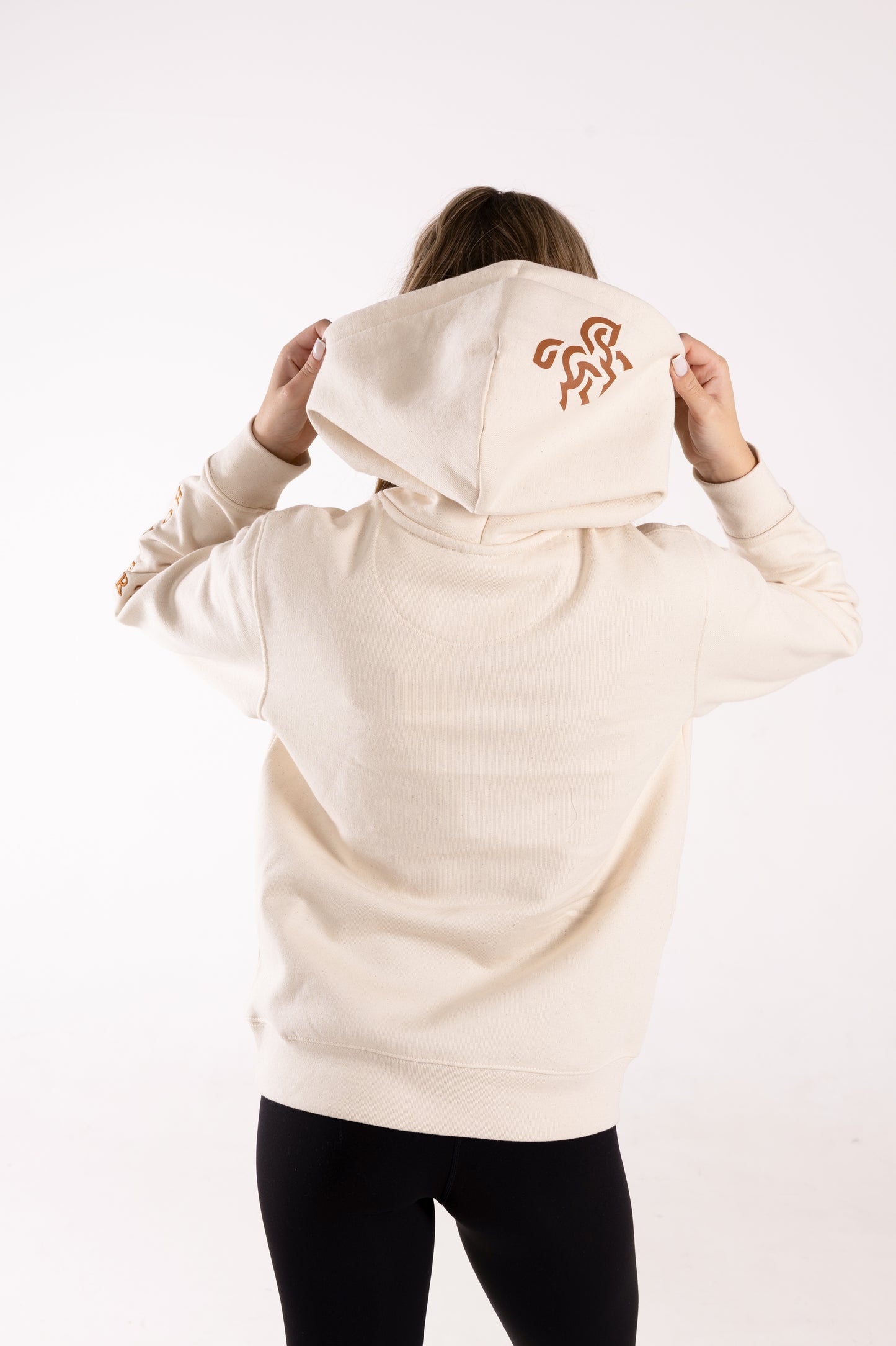 Unisex Ivory Hoodie Dark Logo