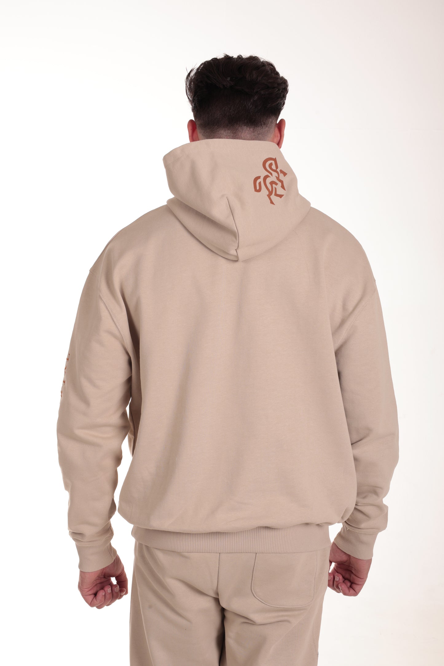 Men's Ivory Hoodie Bronze Logo