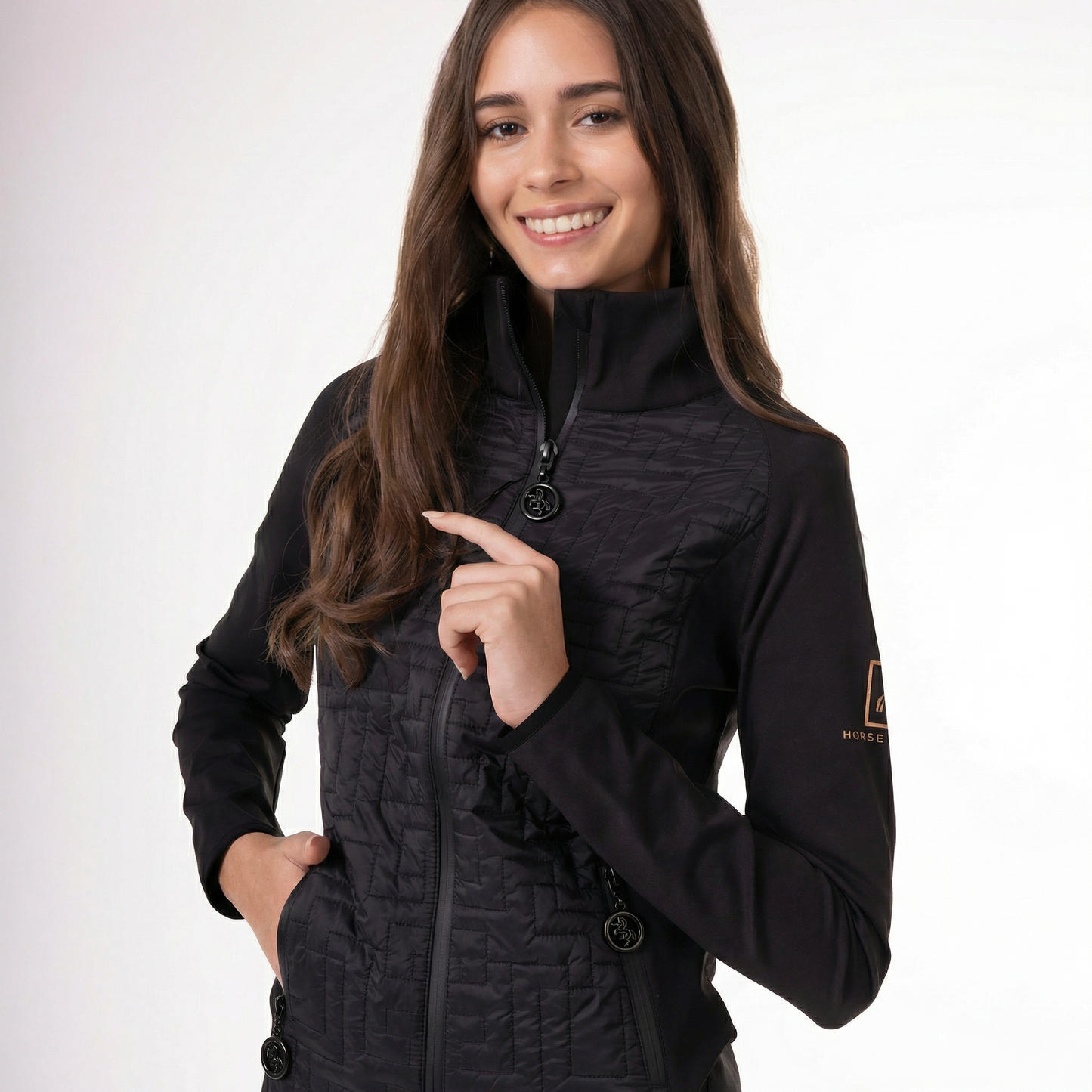 Women's Jacket with front quilting Black
