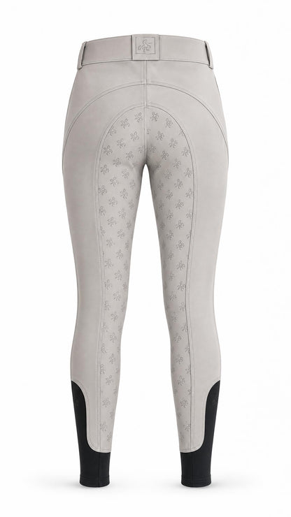 Kids' Sports Full Grip Breeches Grey