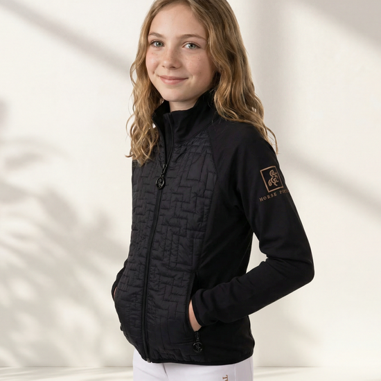 Girls' jacket with front quilting