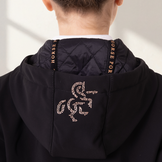 Girls' jacket with Quilted Hoodie