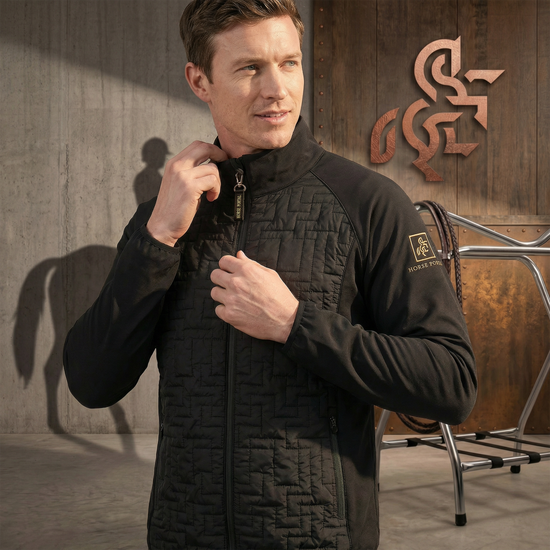 Men's jacket with front quilting Black