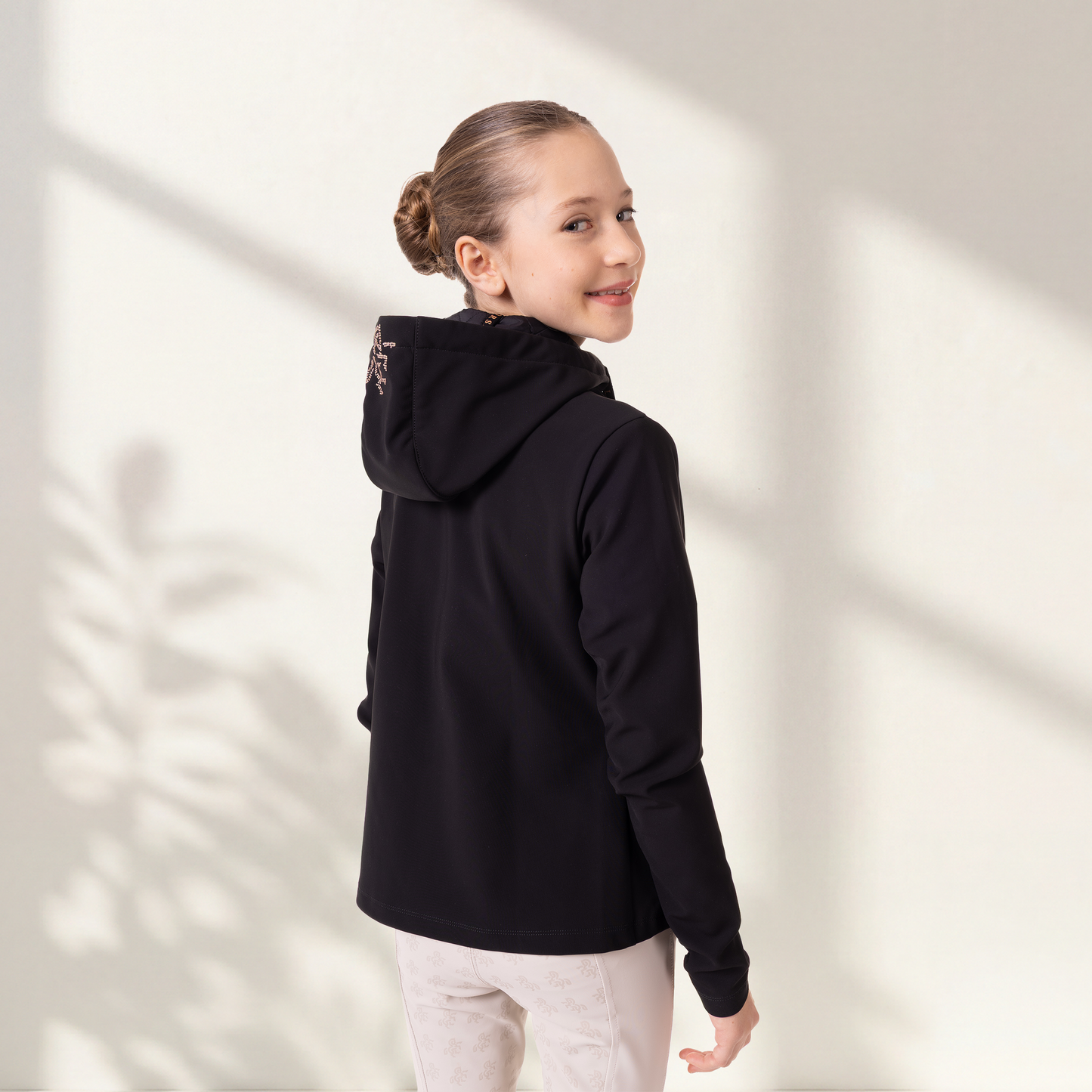 Girls' jacket with Quilted Hoodie