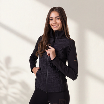 Women's Jacket with front quilting Black