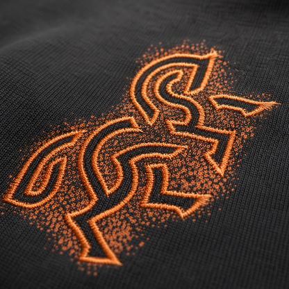 Girls' Black T-shirt with a Bronze Logo