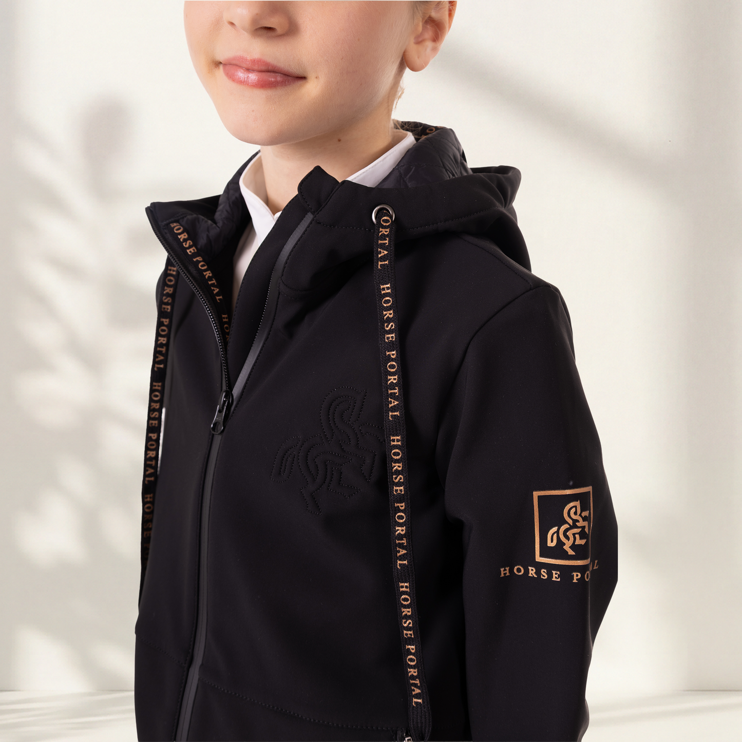 Girls' jacket with Quilted Hoodie