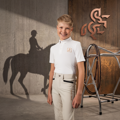 Boys' Show Polo T-shirt White