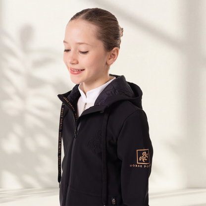 Girls' jacket with Quilted Hoodie
