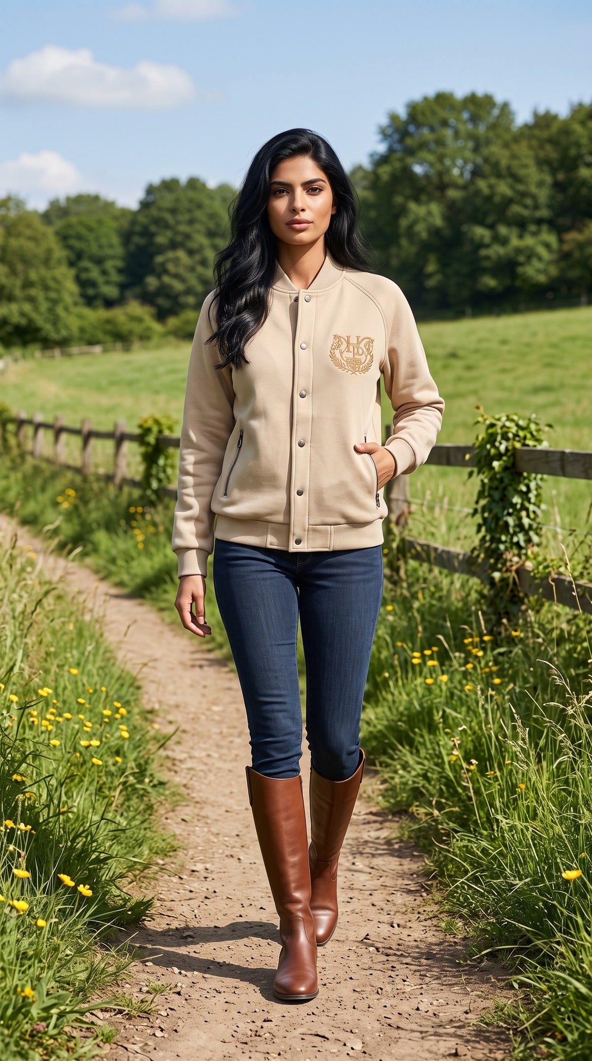 Ladies Luxury Royal Jacket - Large Logo