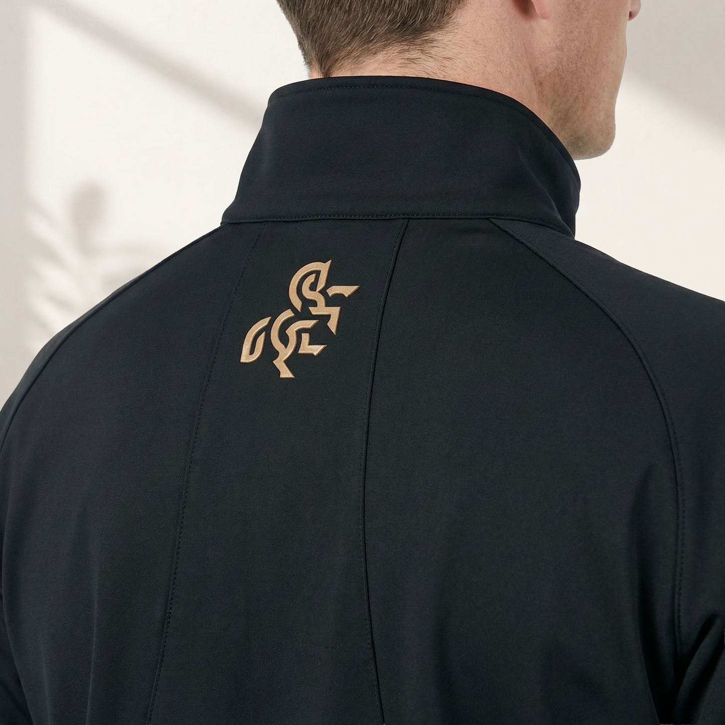 Men's jacket with front quilting Black