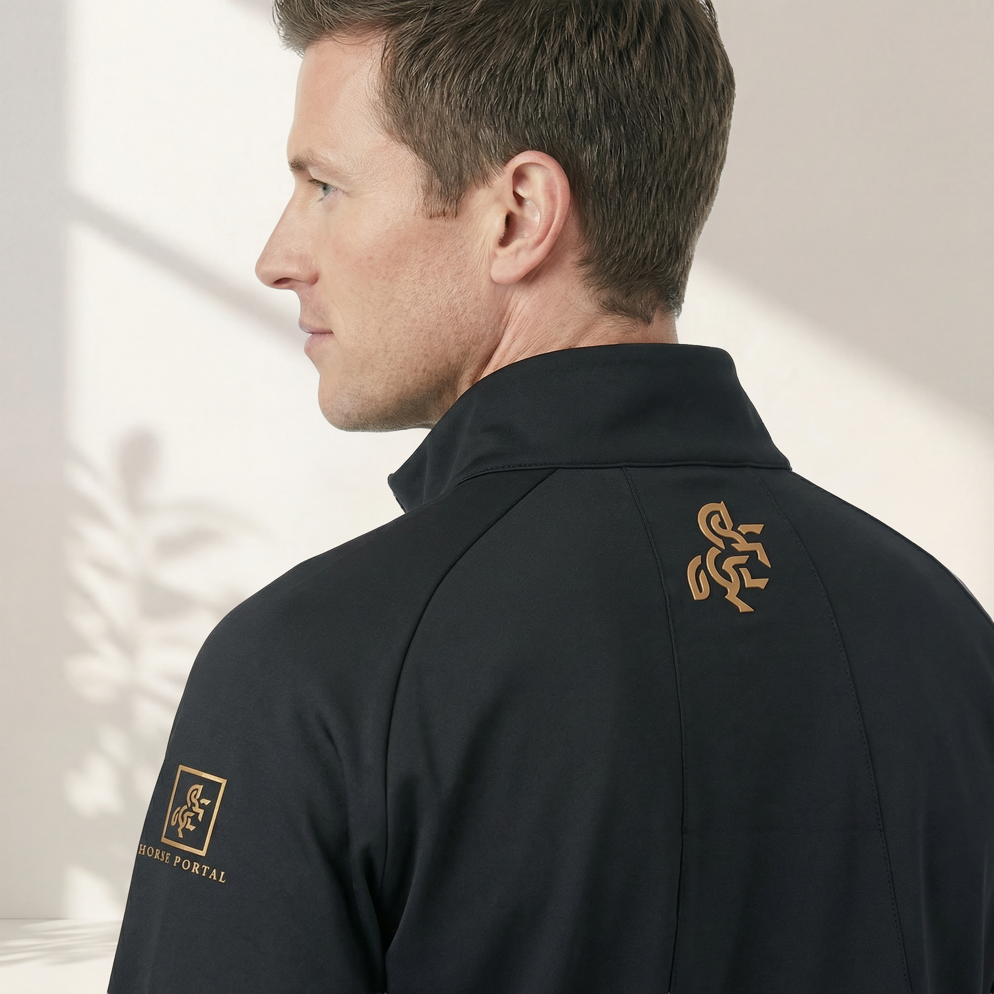 Men's jacket with front quilting Black