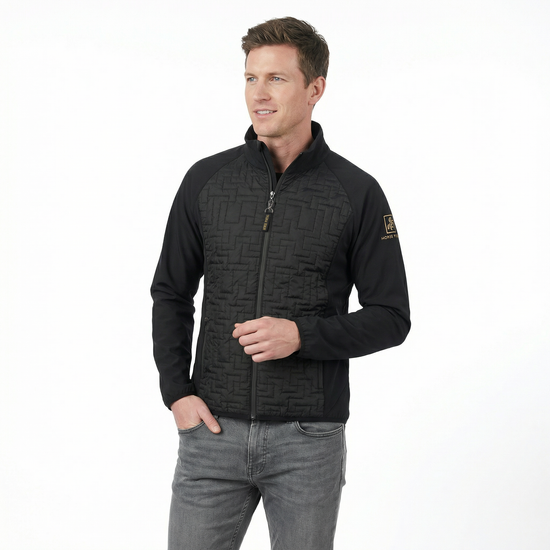 Men's jacket with front quilting Black