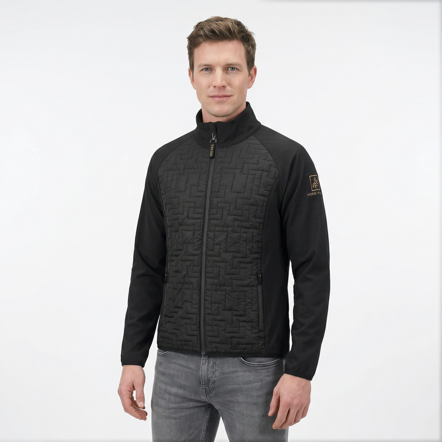 Men's jacket with front quilting Black