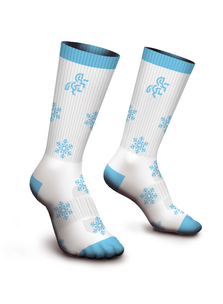 White Winter Socks