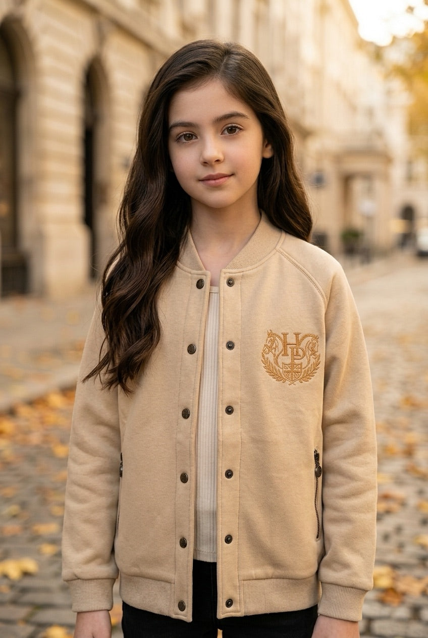 Girls' Luxury Royal Jacket - Large Logo