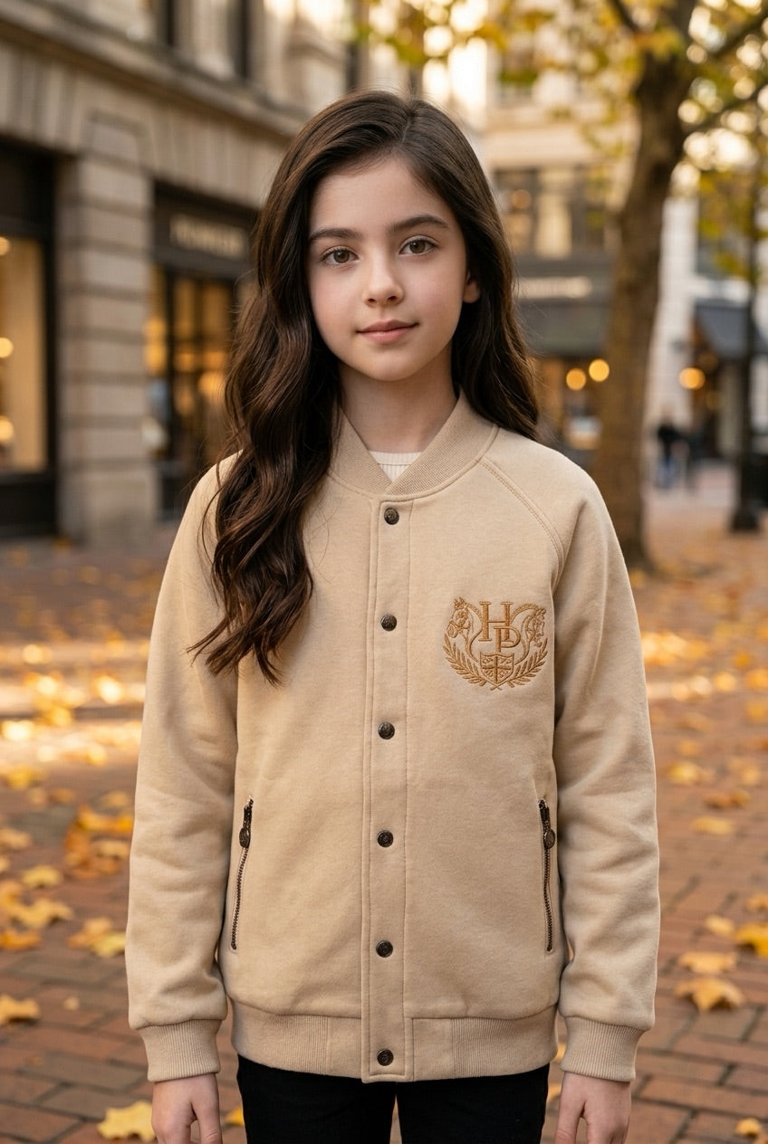 Girls' Luxury Royal Jacket - Large Logo