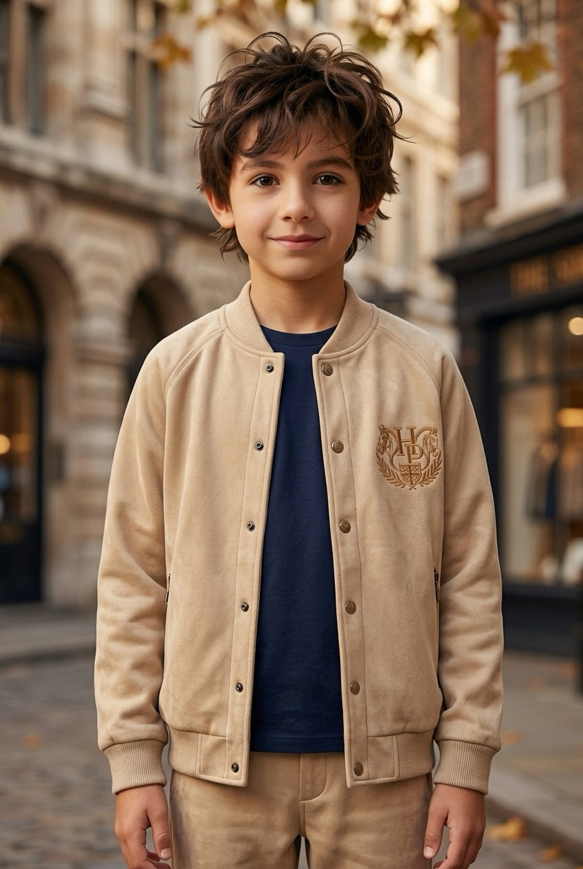 Boys' Luxury Royal Jacket - Large Logo