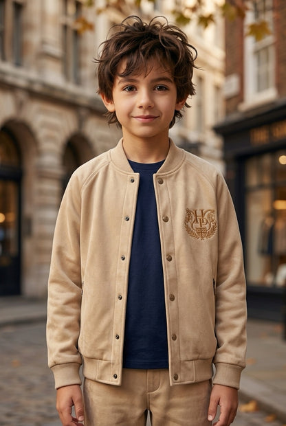 Boys' Luxury Royal Jacket - Large Logo