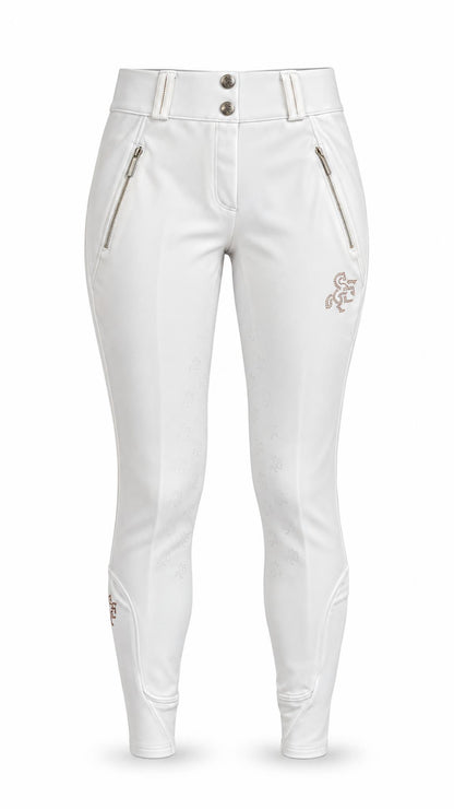 Women's Competition Full Grip Breeches White