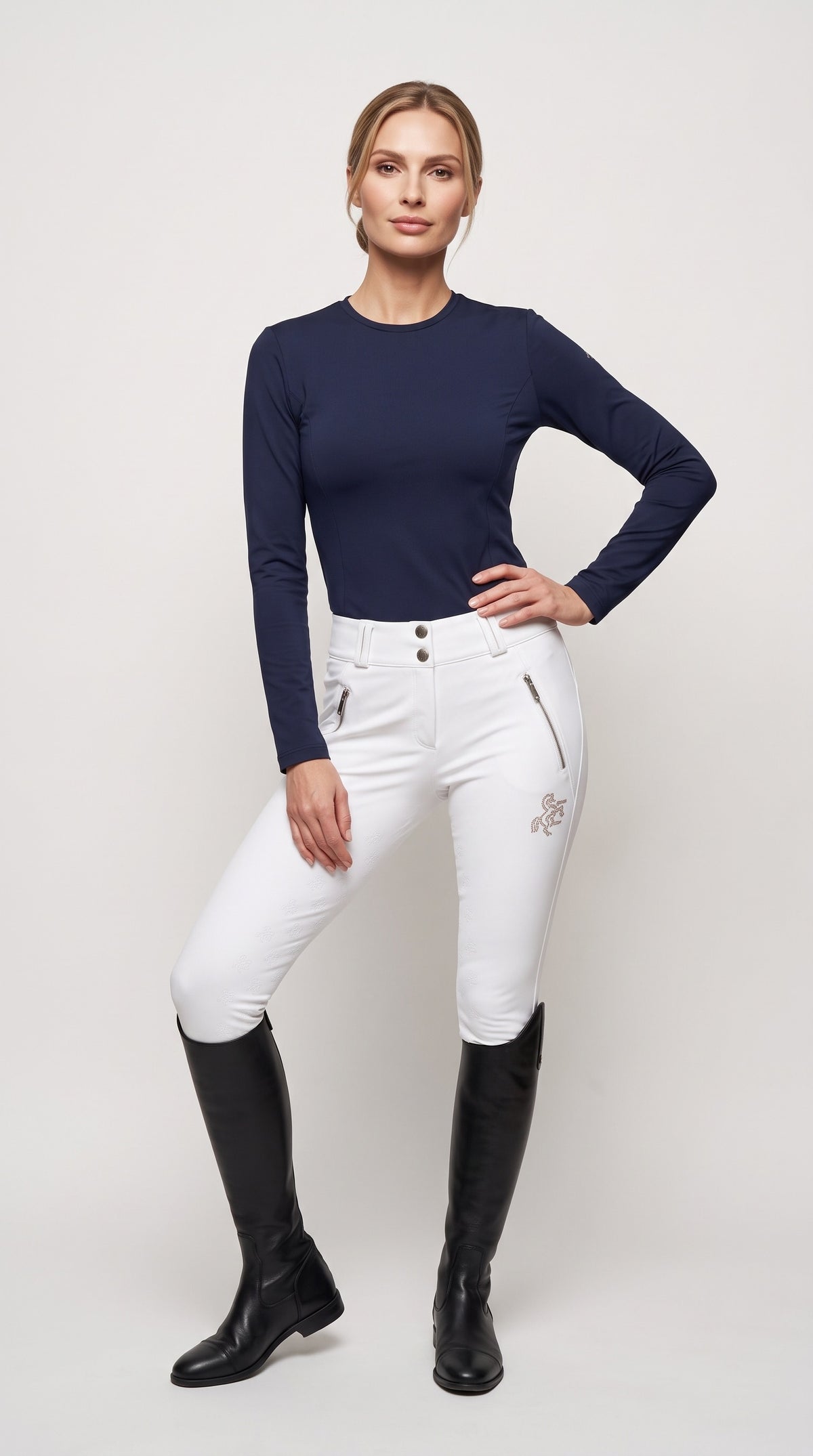 Women's Competition Full Grip Breeches White