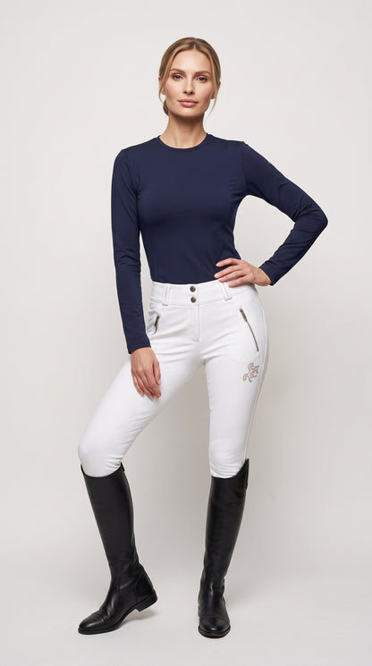 Women's Competition Full Grip Breeches White