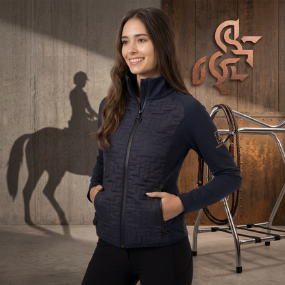 Women's Jacket with front quilting Navy