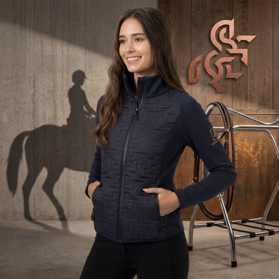 Women's Jacket with front quilting Navy