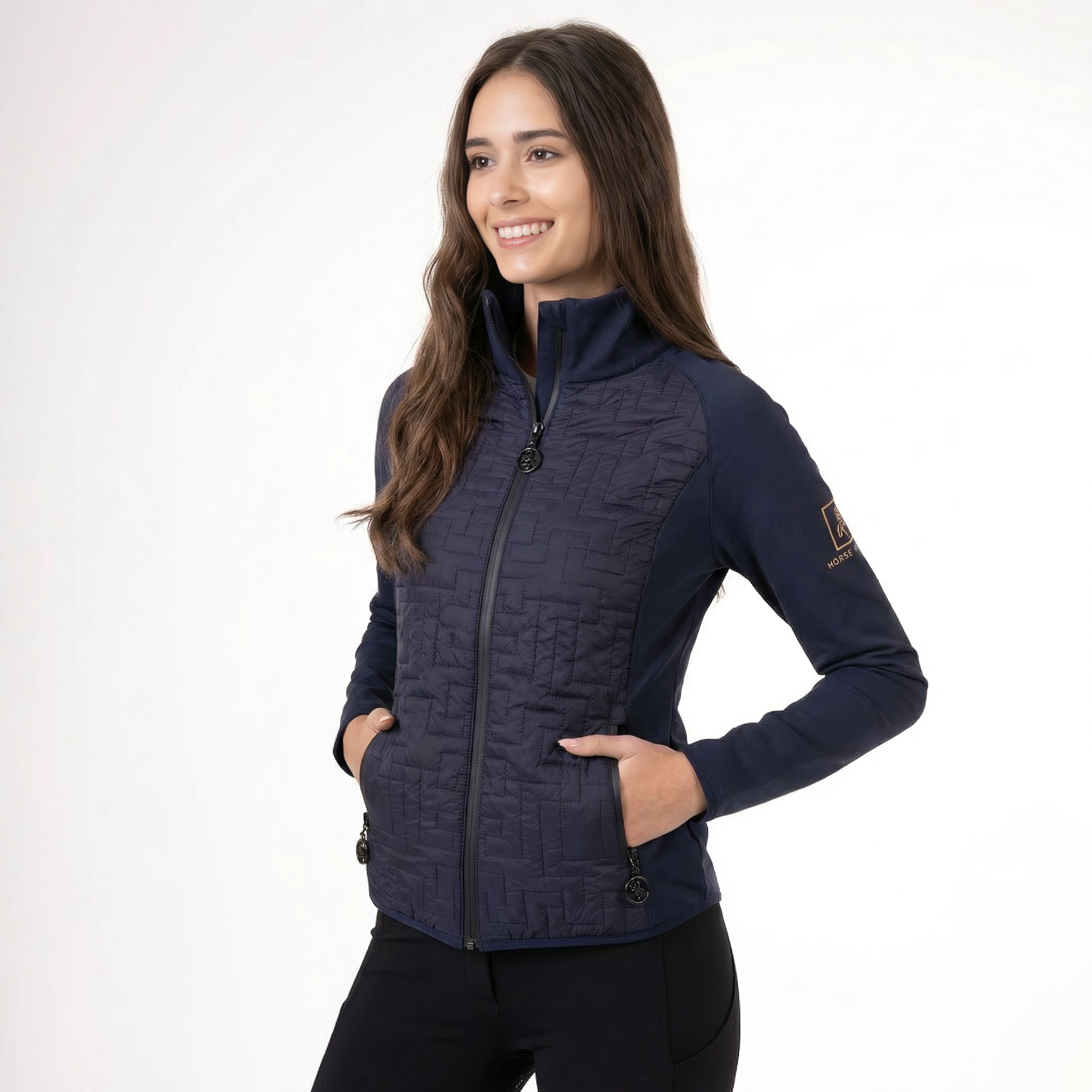 Women's Jacket with front quilting Navy