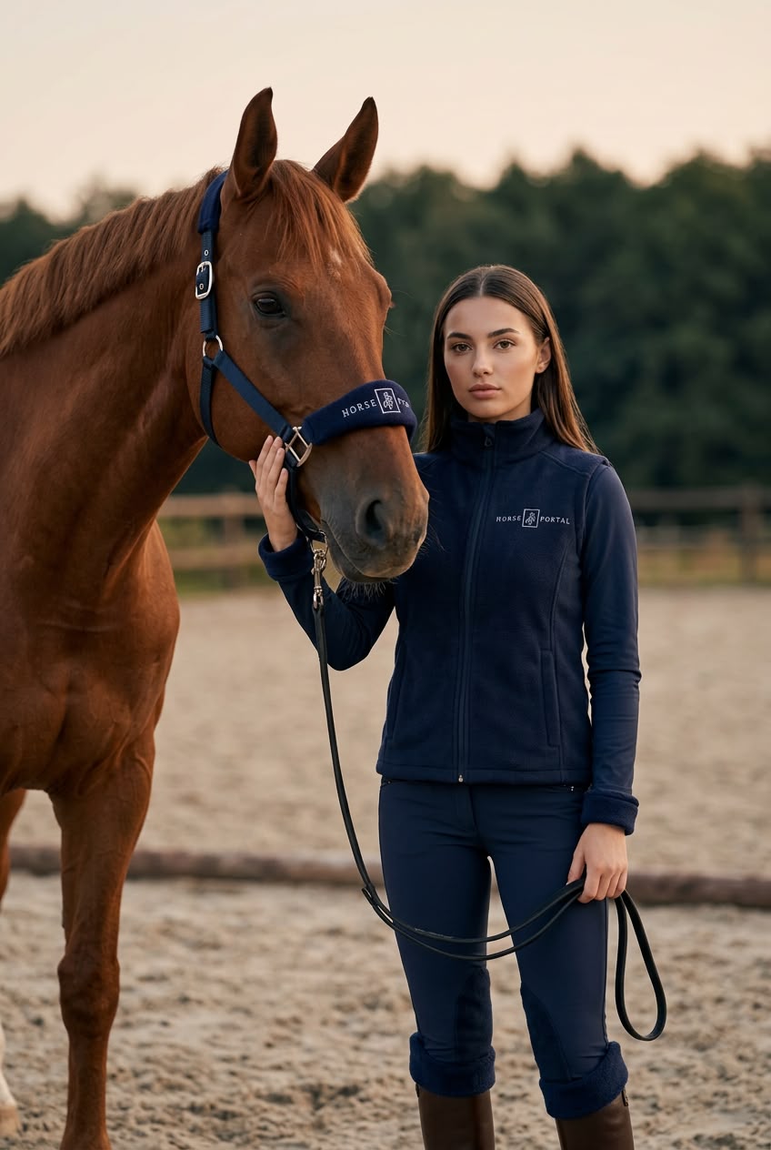 Fleece Halter Blue/Silver Buckles