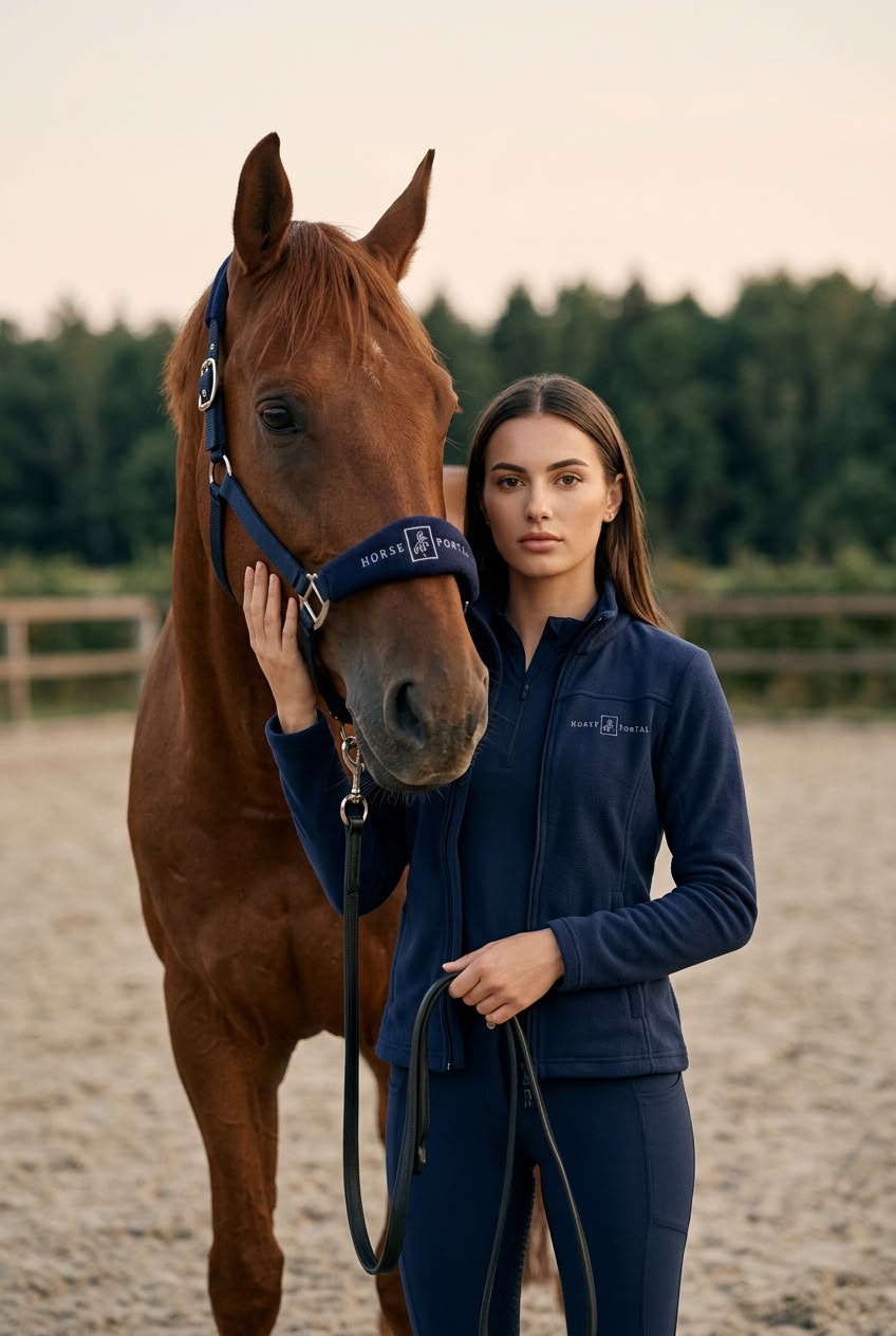 Fleece Halter Blue/Silver Buckles