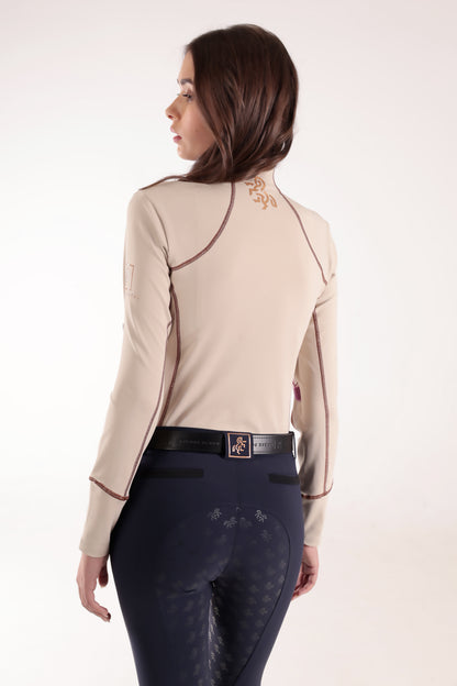 Women's Full Sleeve Base layer Beige