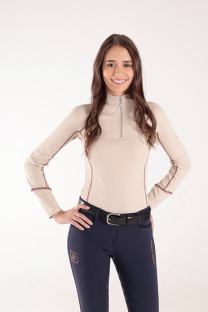 Women's Full Sleeve Base layer Beige