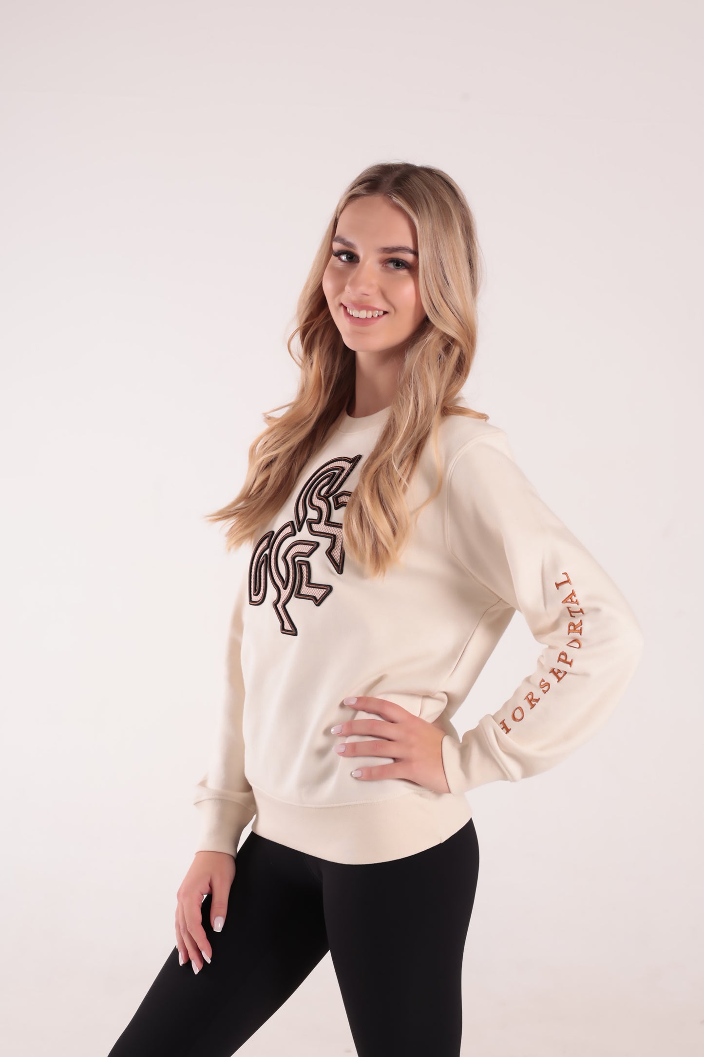 Women's Ivory Sweatshirt - Dark Logo