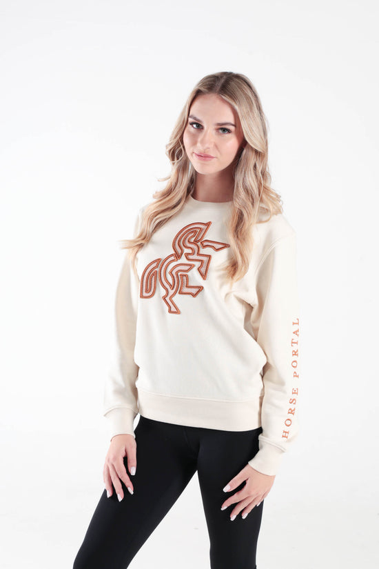 Women's Ivory Sweatshirt - Bronze Logo