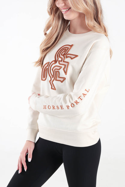Women's Ivory Sweatshirt - Bronze Logo
