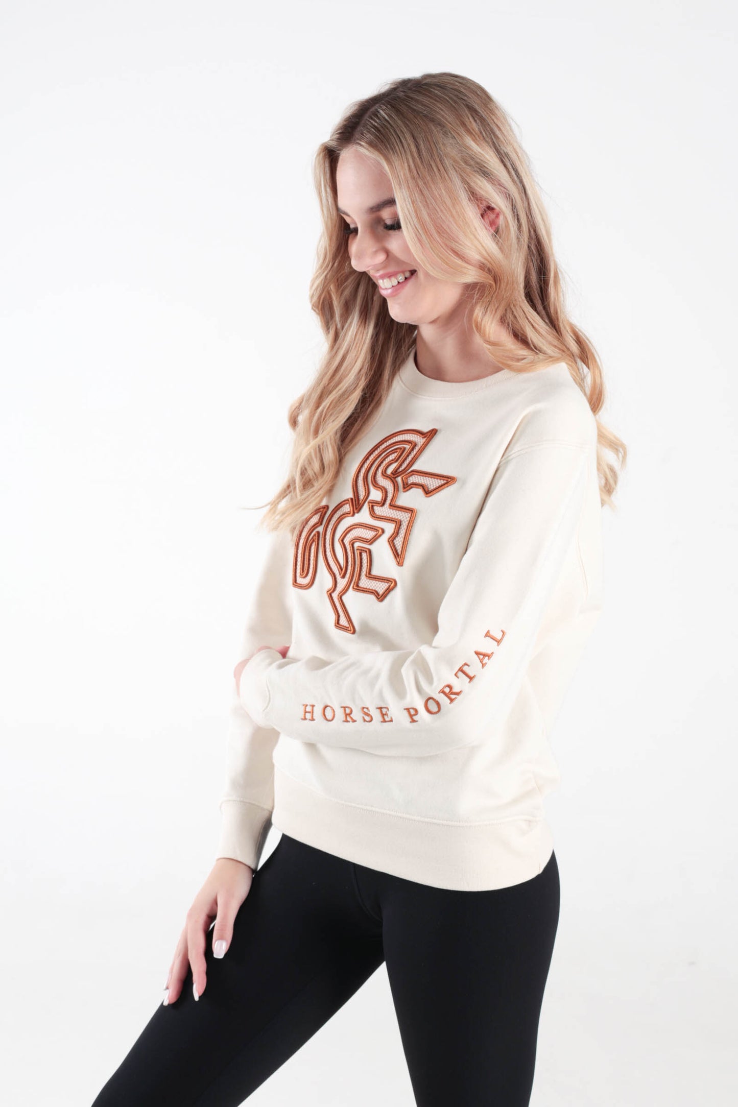 Women's Ivory Sweatshirt - Bronze Logo