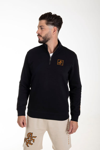 Men's Black Sweatshirt Bronze Logo