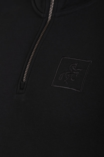 Men's Black Sweatshirt Black Logo