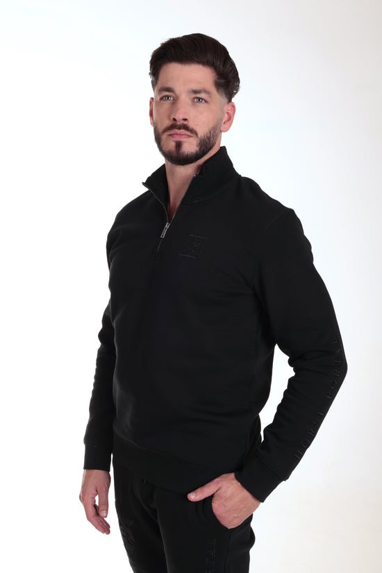 Men's Black Sweatshirt Black Logo