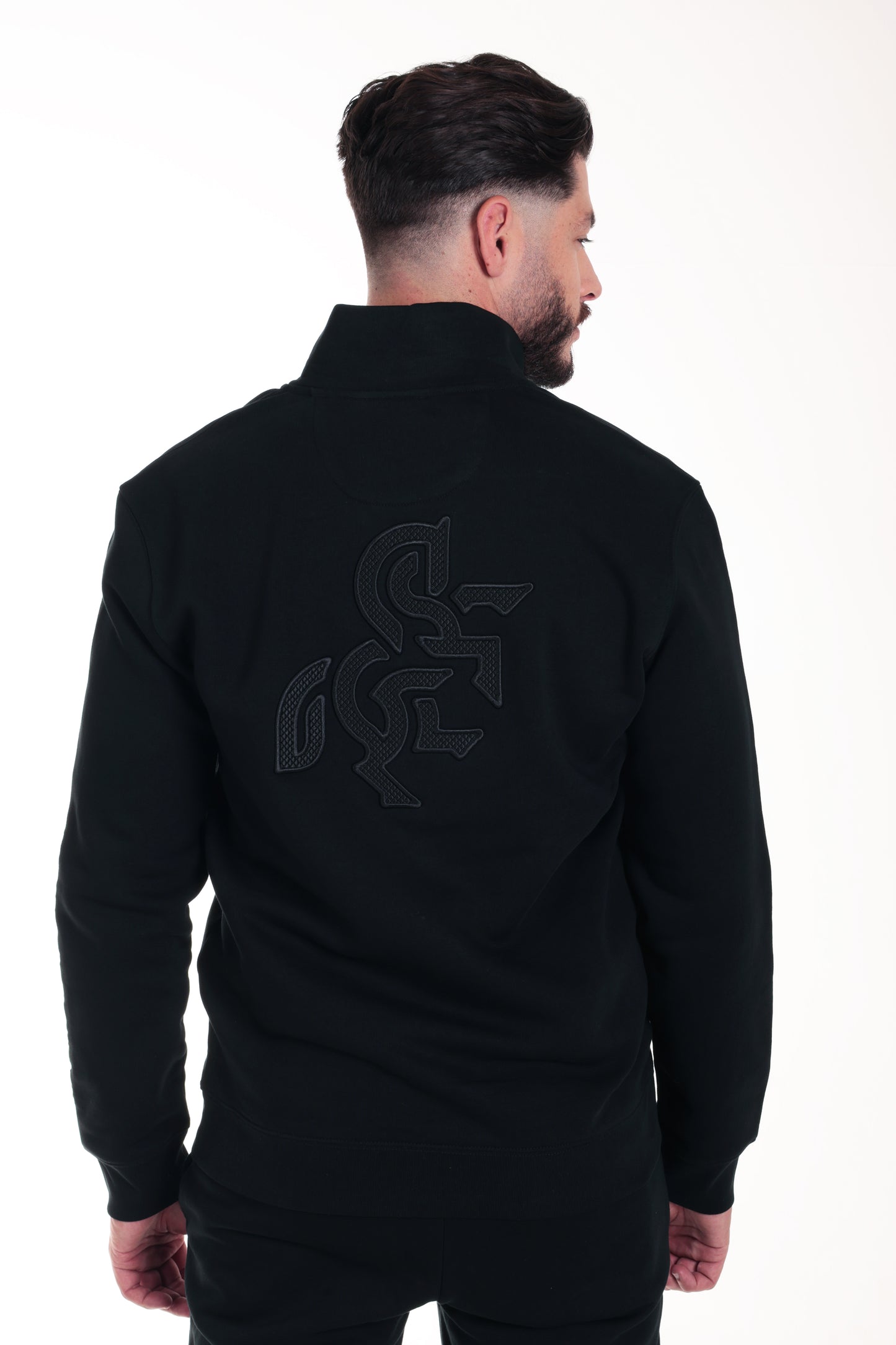 Men's Black Sweatshirt Black Logo