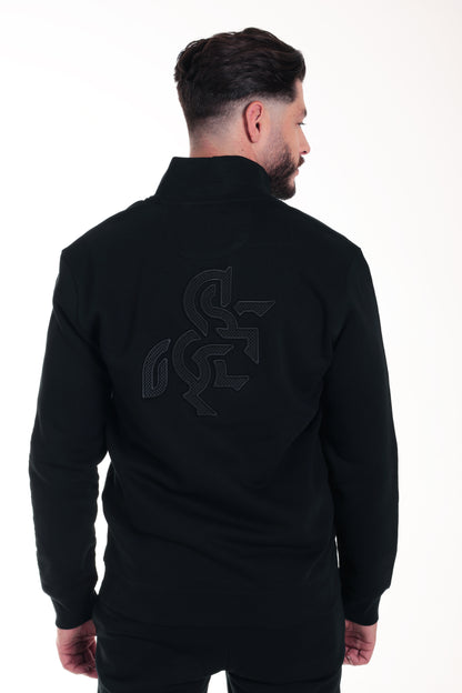 Men's Black Sweatshirt Black Logo