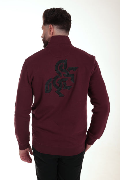 Men's Dark Cherry Sweatshirt Black Logo