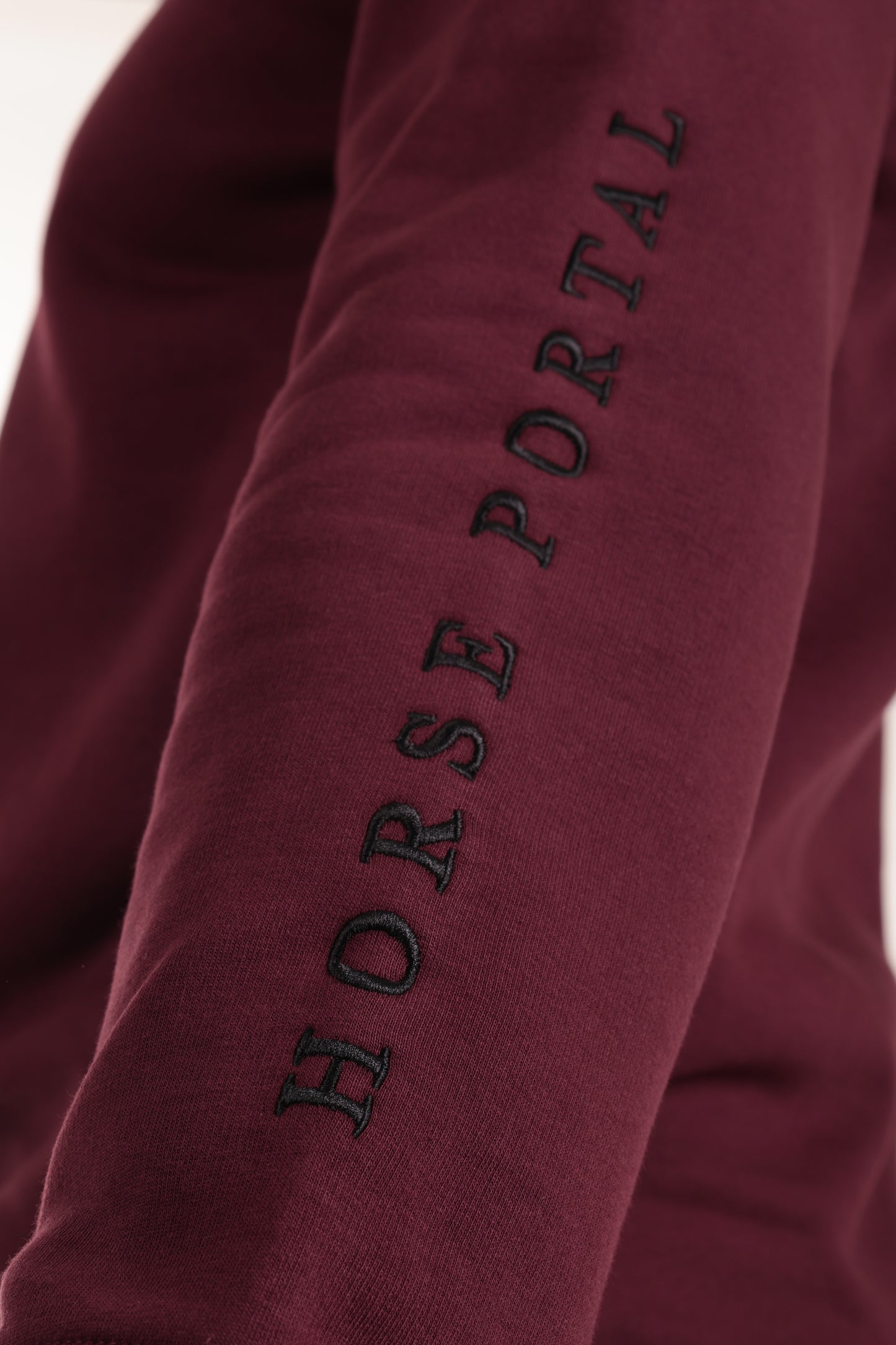 Men's Dark Cherry Sweatshirt Black Logo