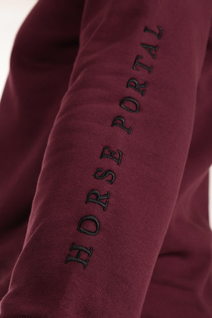 Men's Dark Cherry Sweatshirt Black Logo