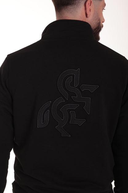 Men's Black Full Zip Sweatshirt Black Logo