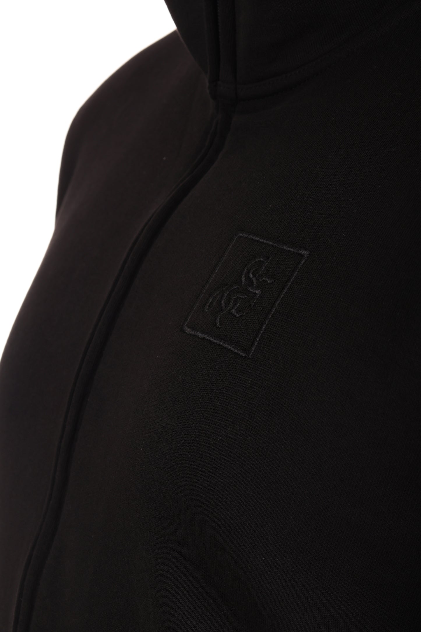 Men's Black Full Zip Sweatshirt Black Logo