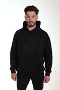 Men's Black Hoodie Black Logo