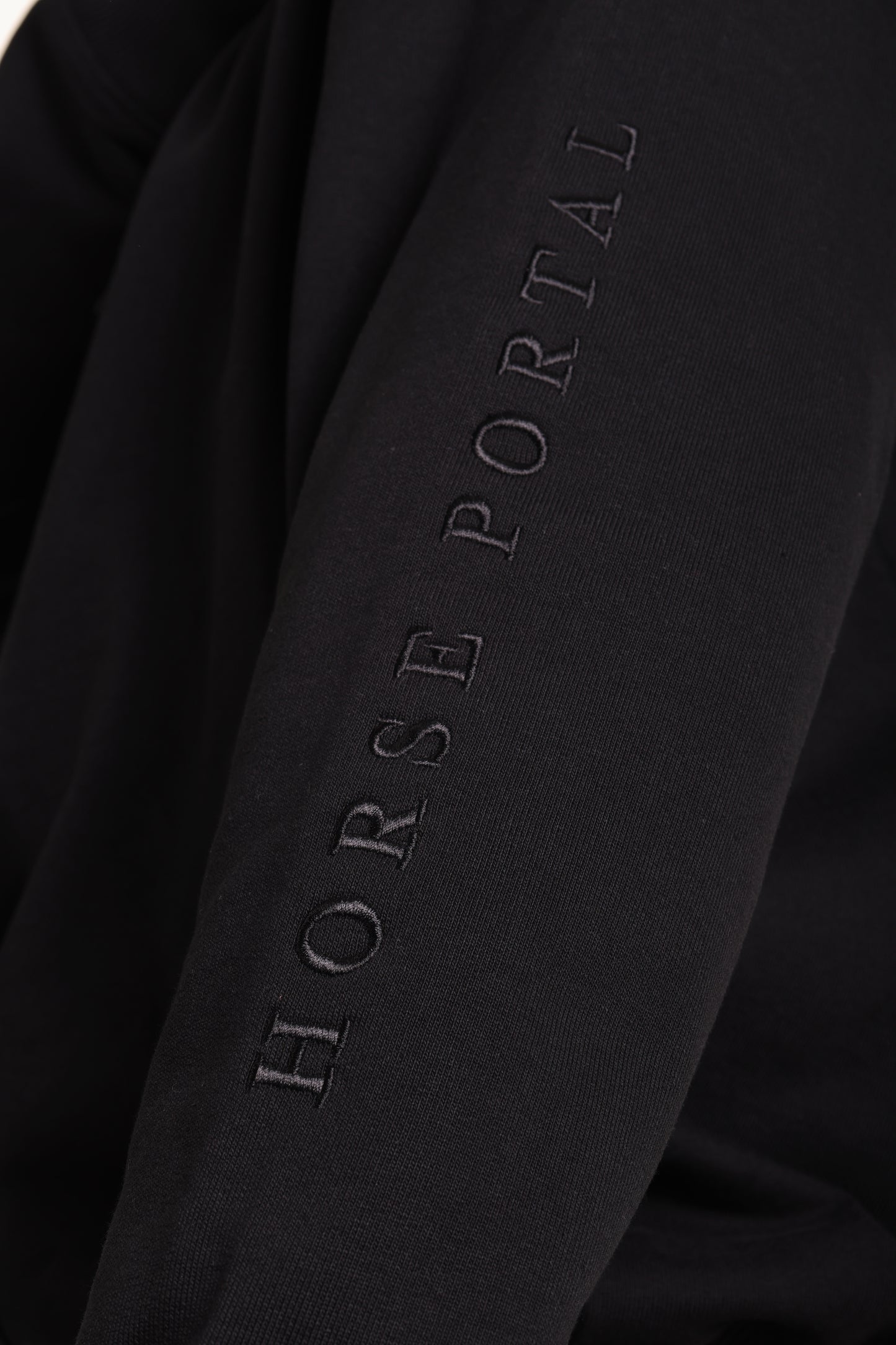 Men's Black Hoodie Black Logo